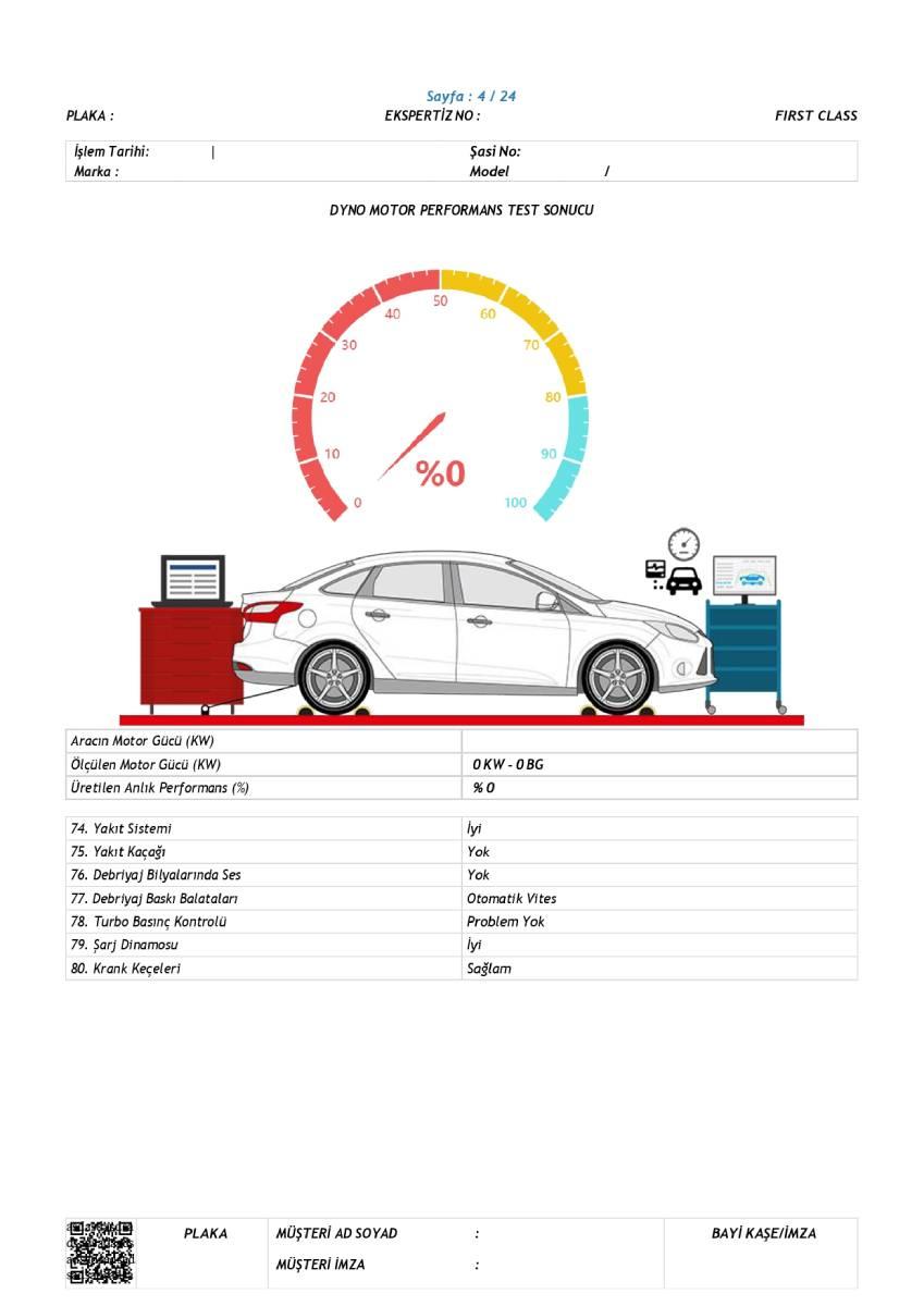 FIRST CLASS - Auto Expertise Report Example