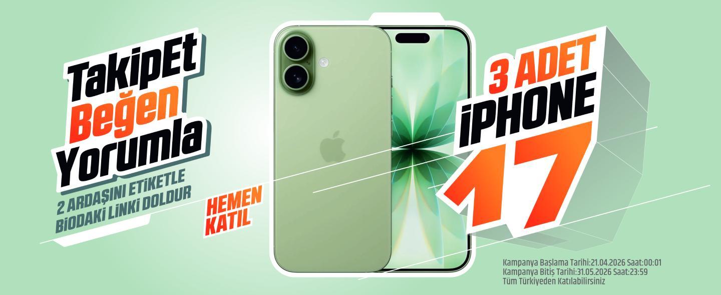 Instagram’a Özel Çekiliş: 3 Adet iPhone 17 (256 GB) Kazanma Şansı!